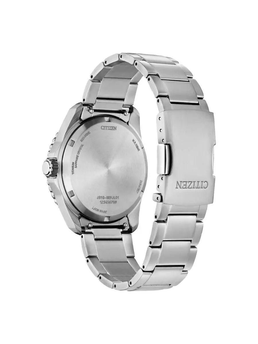 Мужские часы Citizen Brycen Super Titanium с черным циферблатом AW1840-50E — изображение 3 из 3, оттенок серебряный