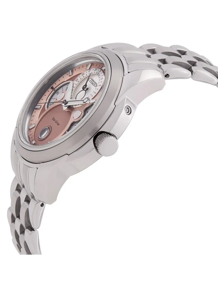 Часы Citizen Calendrier Moon Phase Eco-Drive с розовым циферблатом BU0080-52X — изображение 2 из 3, оттенок серебряный
