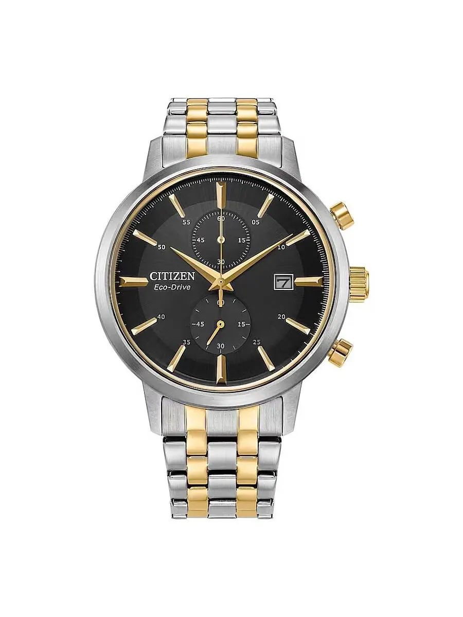 Мужские часы Citizen Chronograph с черным циферблатом CA7064-52E — изображение 1 из 3, оттенок серебряный