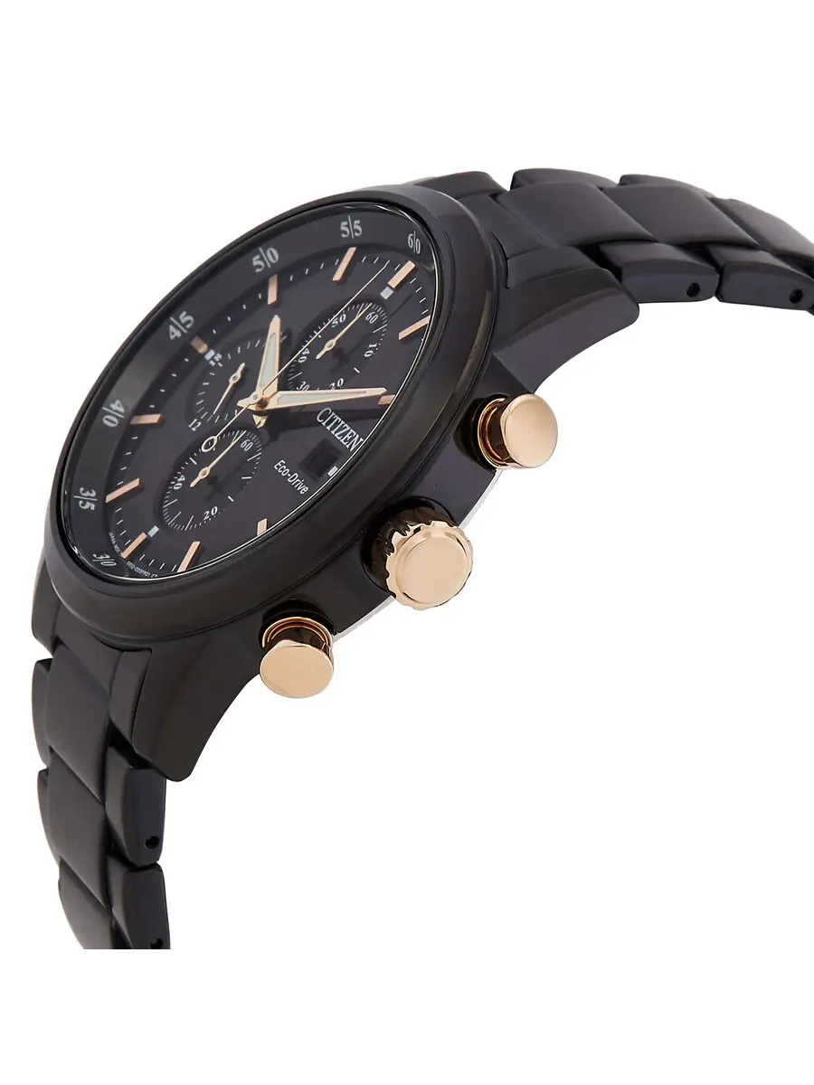 Мужские часы Citizen Chronograph Eco-Drive с черным циферблатом CA0746-85E — изображение 2 из 3, оттенок черный