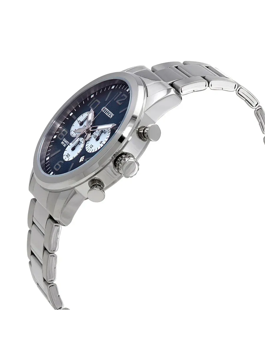 Мужские часы Citizen Chronograph Quartz с синим циферблатом AN8050-51M — изображение 2 из 3, оттенок серебряный