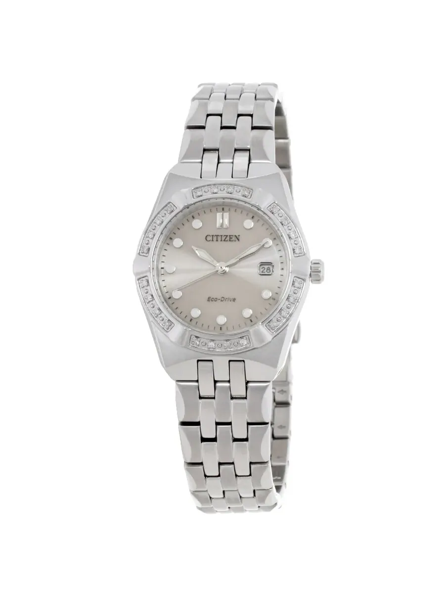 Женские часы Citizen Corso Diamond EW2710-51X — изображение 1 из 3, оттенок серебряный