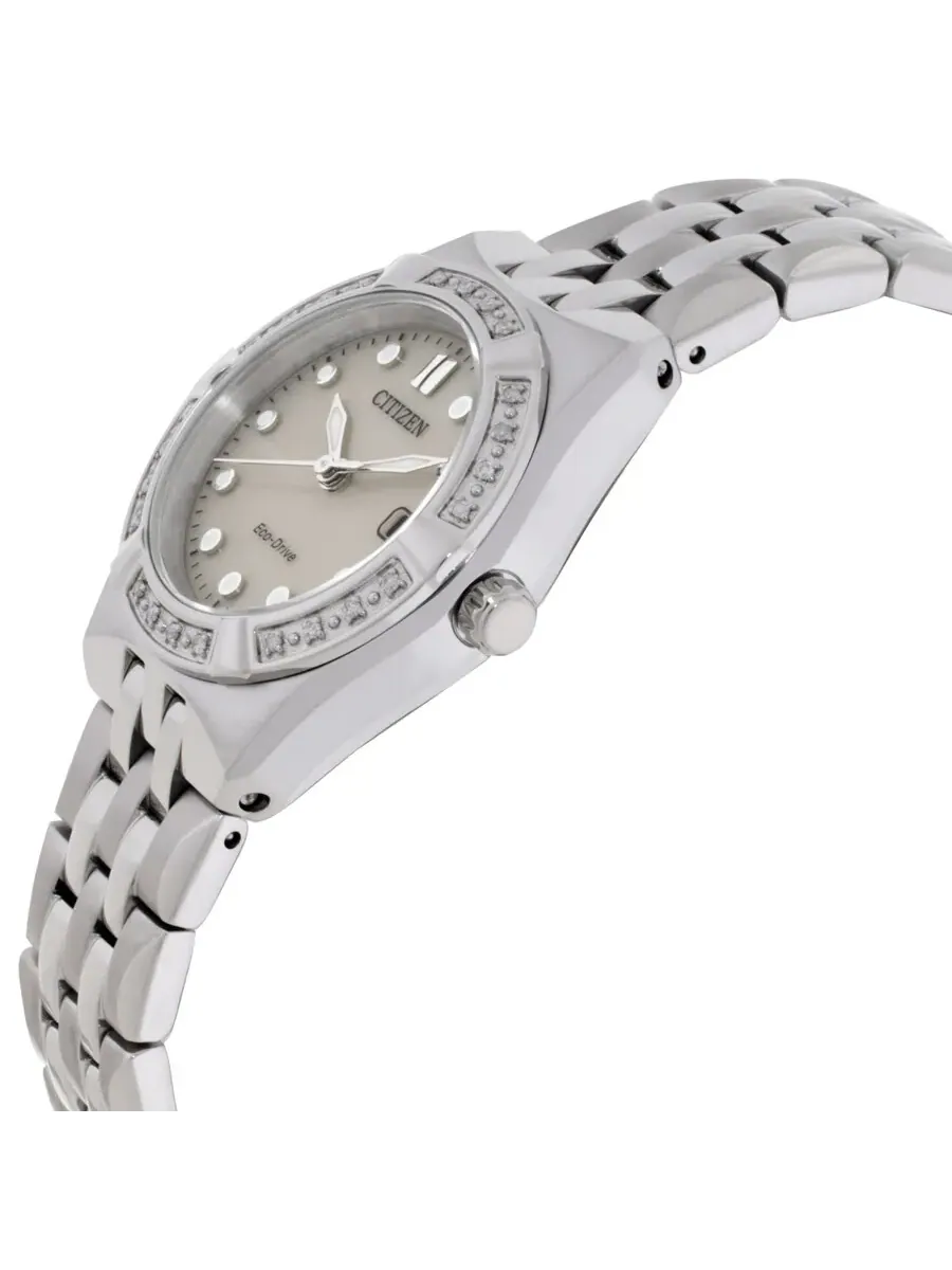 Женские часы Citizen Corso Diamond EW2710-51X — изображение 2 из 3, оттенок серебряный