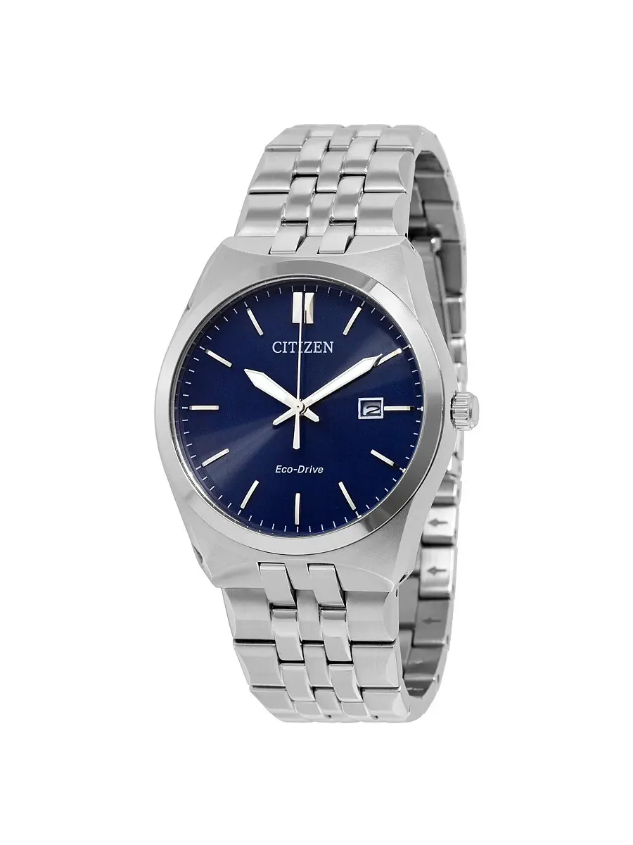 Мужские часы Citizen Corso Eco-Drive с синим циферблатом BM7330-59L — серебристый