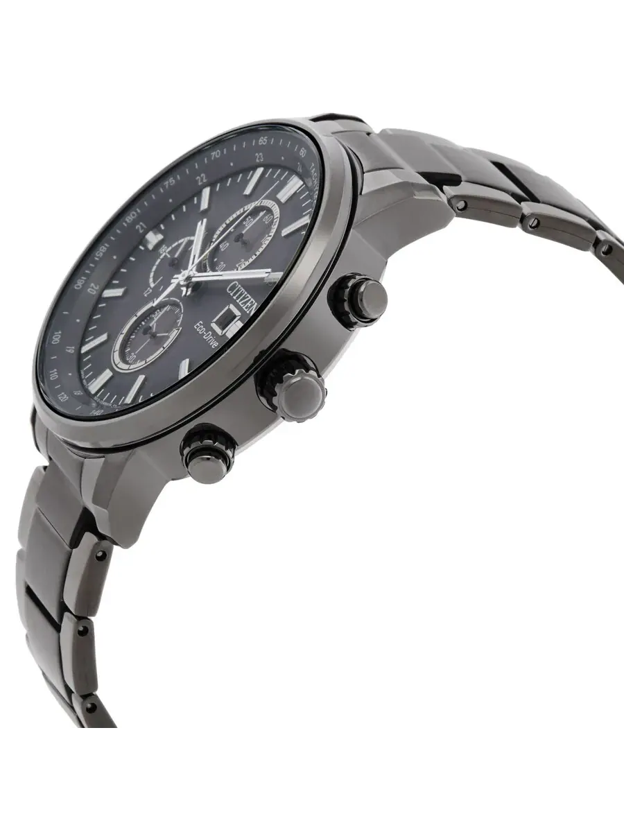 Мужские часы Citizen Eco-Drive с хронографом и серым циферблатом CA0847-88H — изображение 2 из 3, оттенок серый