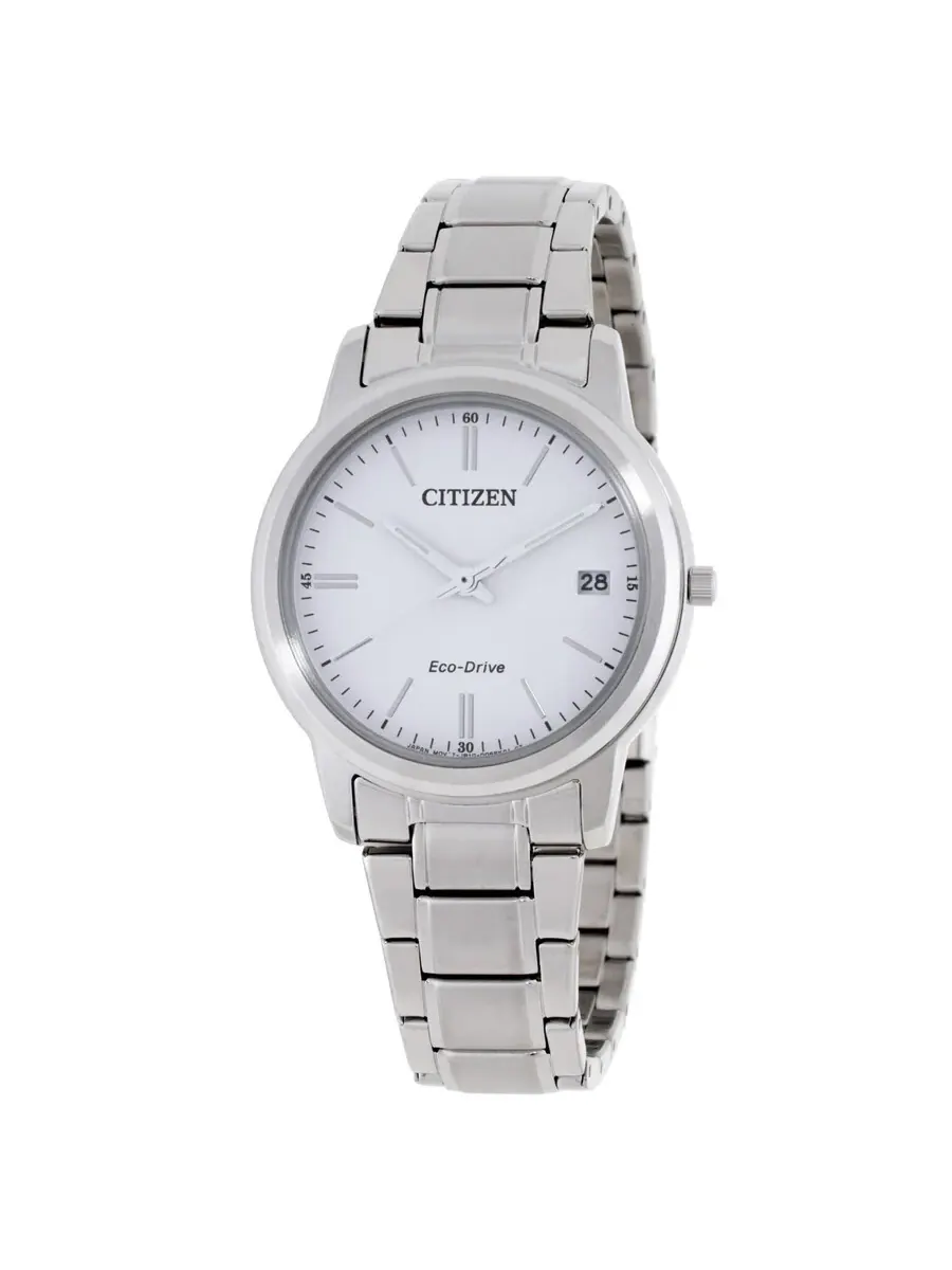 Женские часы Citizen Eco-Drive с белым циферблатом FE6018-58A — изображение 1 из 3, оттенок серебряный
