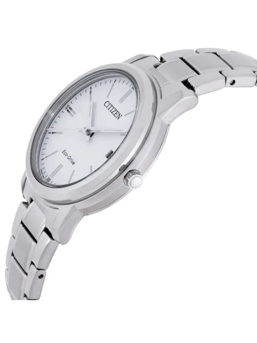 Женские часы Citizen Eco-Drive с белым циферблатом FE6018-58A — изображение 2 из 3, оттенок серебряный