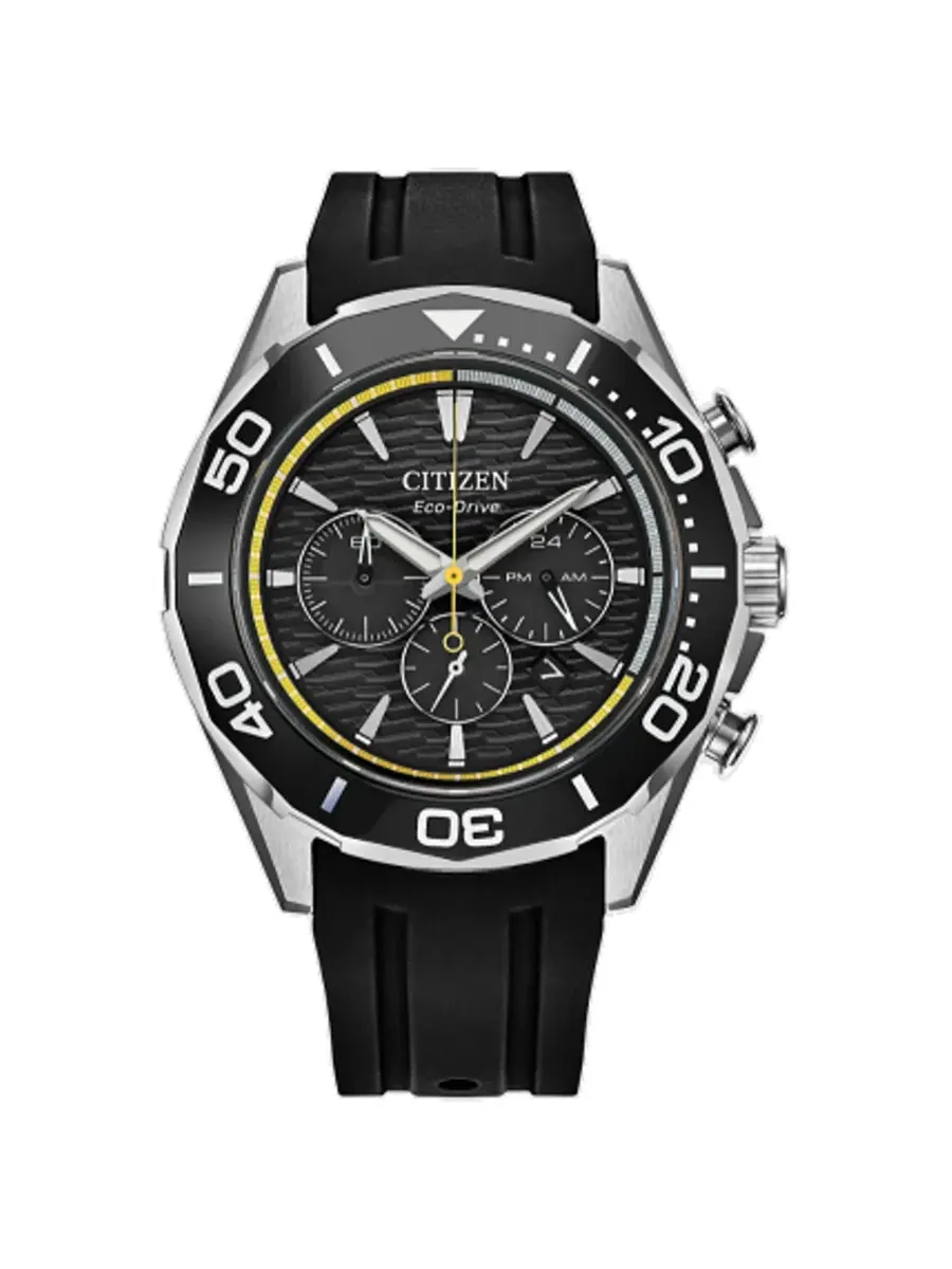 Мужские часы Citizen Endeavor Chronograph Quartz с черным циферблатом CA4730-08E — изображение 1 из 1, оттенок черный