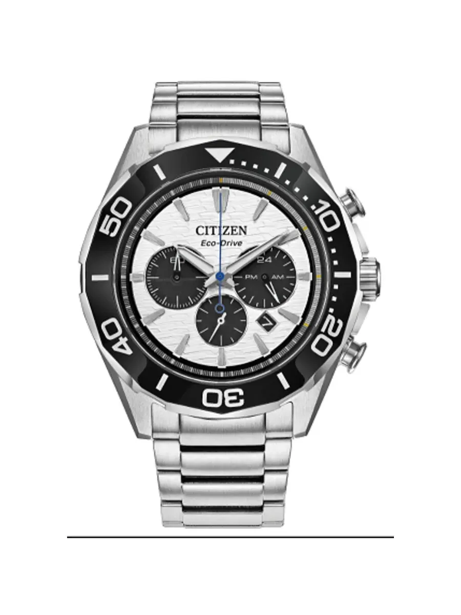Мужские часы Citizen Endeavor Chronograph Quartz с белым циферблатом CA4730-59A — изображение 1 из 1, оттенок черный