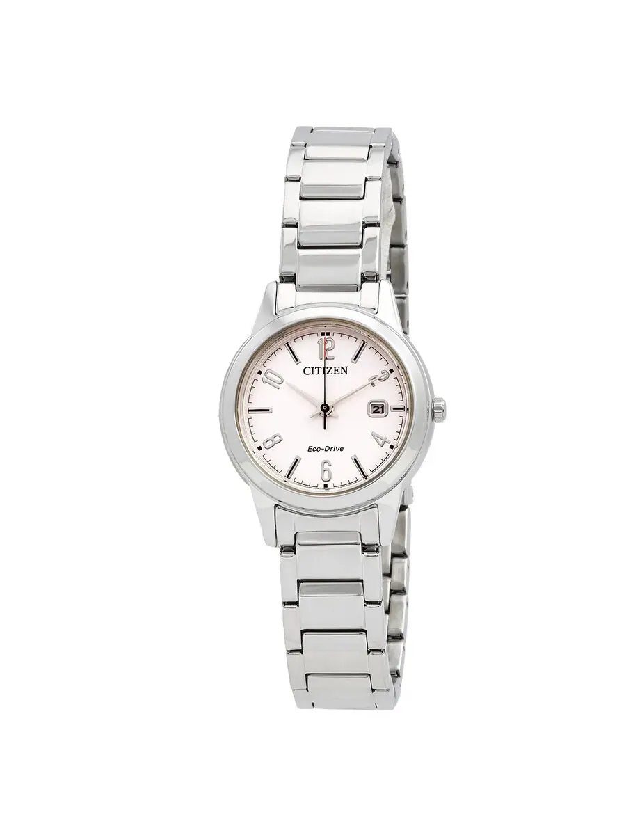 Женские часы Citizen Eco-Drive с розовым циферблатом FE1241-71Z — изображение 1 из 3, оттенок серебряный