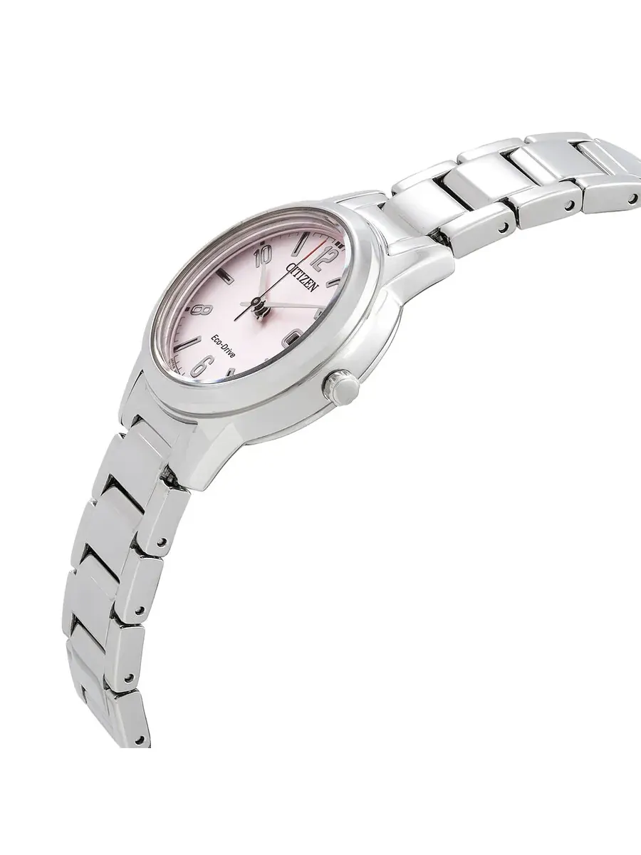 Женские часы Citizen Eco-Drive с розовым циферблатом FE1241-71Z — изображение 2 из 3, оттенок серебряный