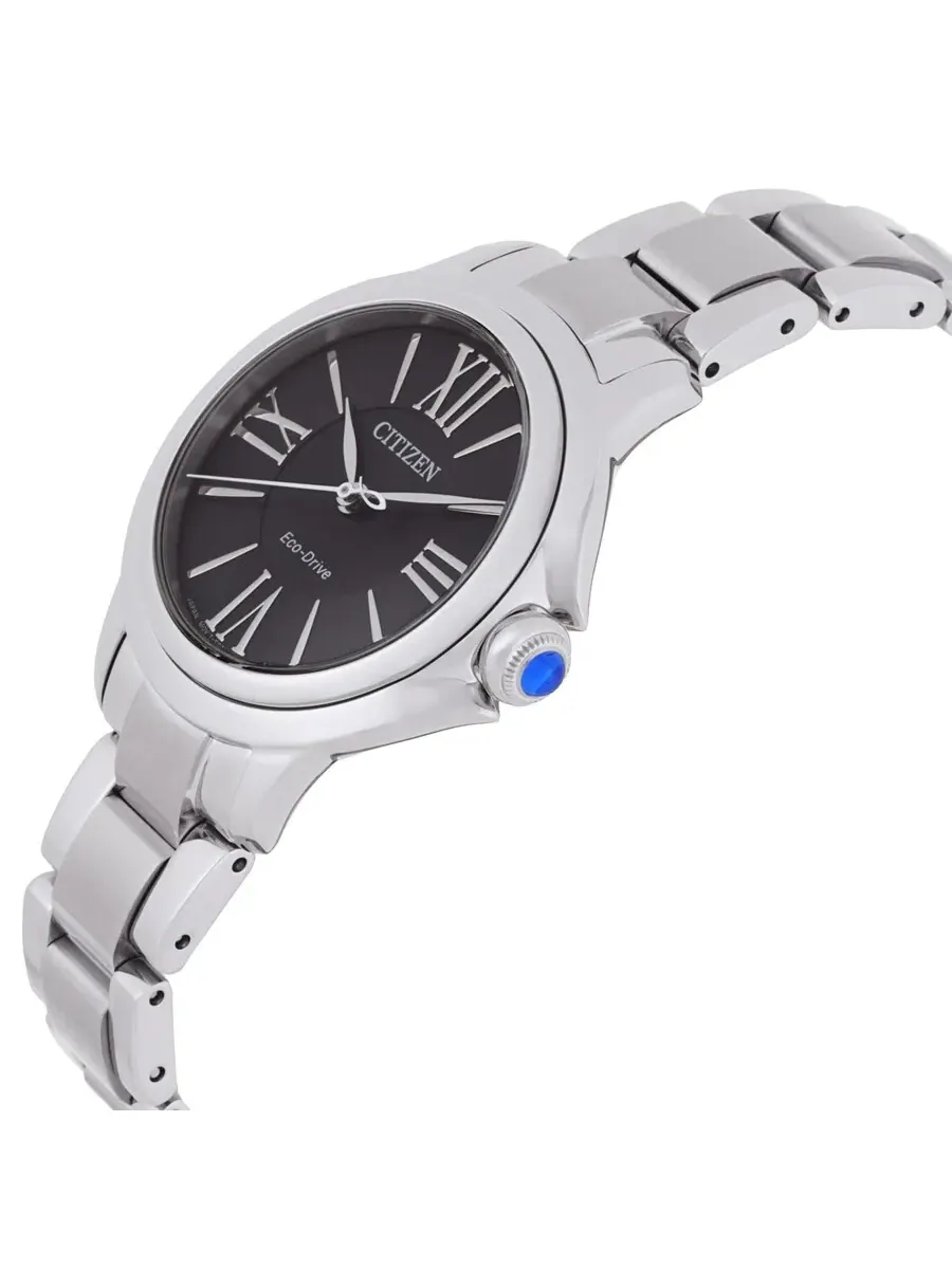 Женские часы Citizen L Ceci Eco-Drive с черным циферблатом EM1160-58E — изображение 2 из 3, оттенок серебряный
