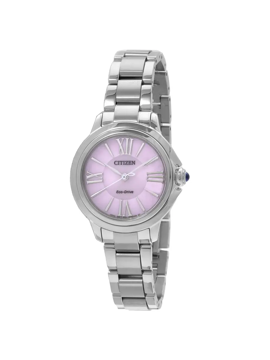 Женские часы Citizen L Ceci Eco-Drive с розовым циферблатом EM1160-58X — изображение 1 из 3, оттенок серебряный