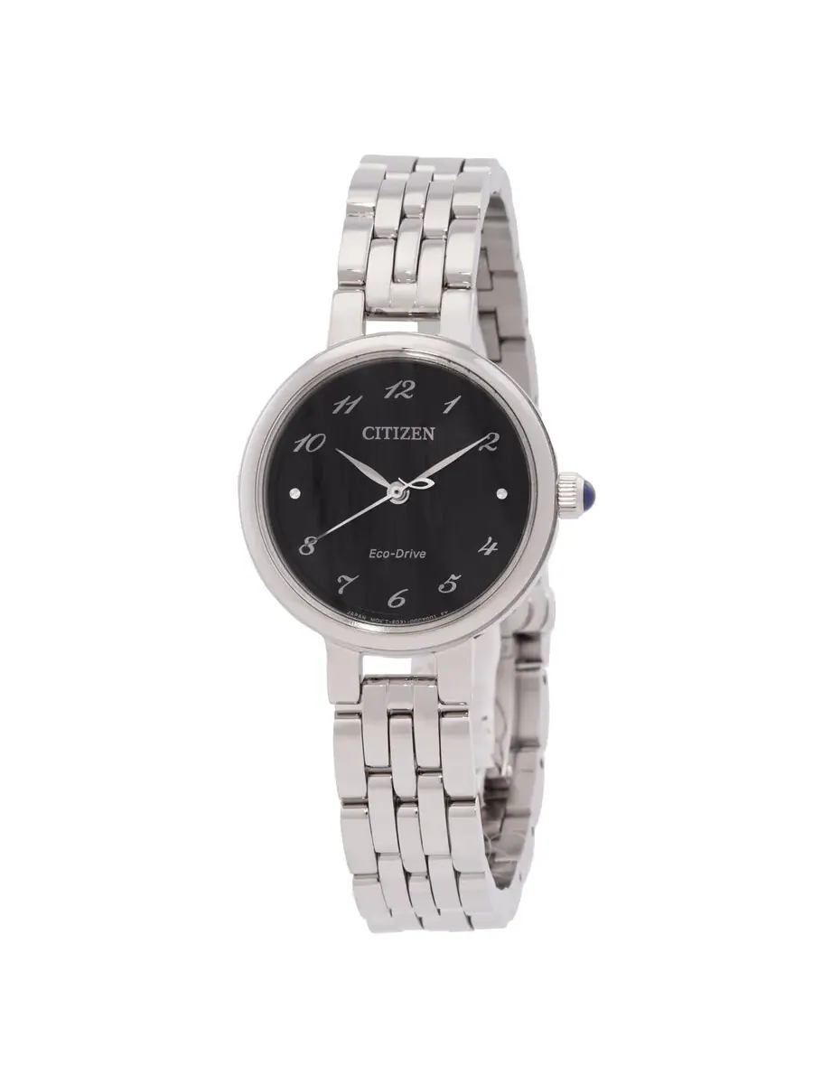 Женские часы Citizen L Classic Eco-Drive с черным циферблатом EM0990-81E — изображение 1 из 3, оттенок серебряный
