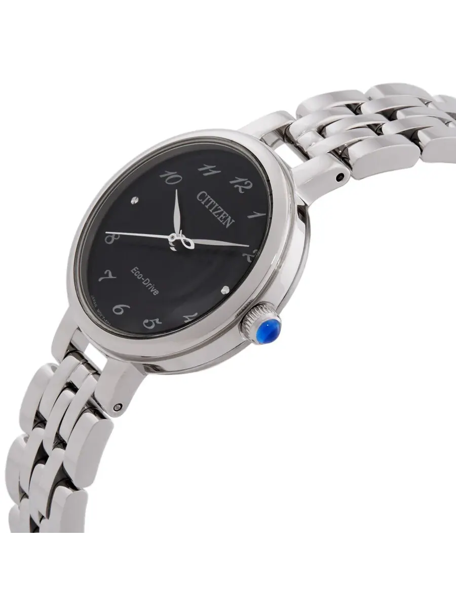Женские часы Citizen L Classic Eco-Drive с черным циферблатом EM0990-81E — изображение 2 из 3, оттенок серебряный