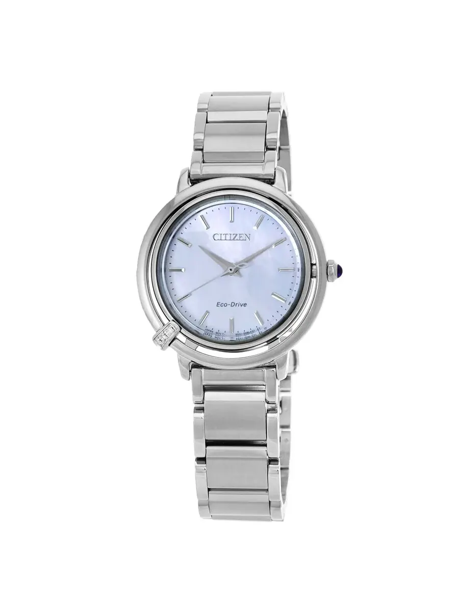 Женские часы Citizen L Eco-Drive с перламутровым циферблатом EM1090-60D — изображение 1 из 3, оттенок серебряный