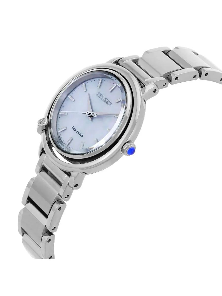 Женские часы Citizen L Eco-Drive с перламутровым циферблатом EM1090-60D — изображение 2 из 3, оттенок серебряный