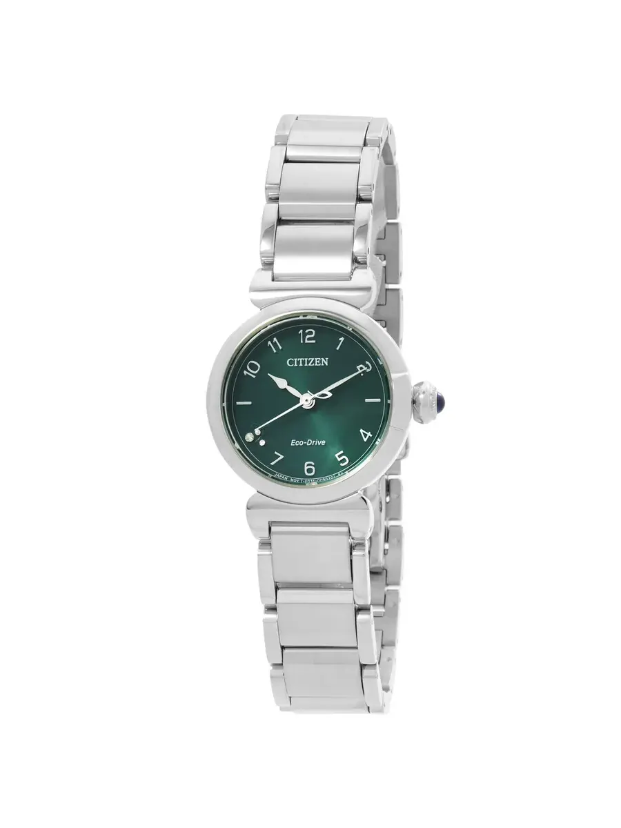 Женские часы Citizen L May Bells с зеленым циферблатом Eco-Drive EM1130-83X — изображение 1 из 3, оттенок серебряный