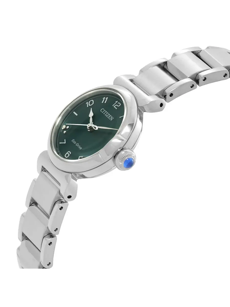 Женские часы Citizen L May Bells с зеленым циферблатом Eco-Drive EM1130-83X — изображение 2 из 3, оттенок серебряный