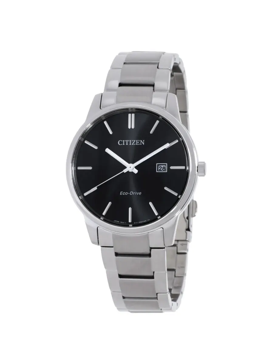 Мужские часы Citizen Pair Eco-Drive с черным циферблатом BM6978-93E — изображение 1 из 3, оттенок серебряный