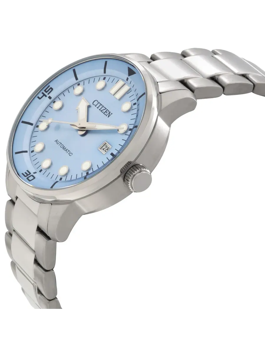 Мужские часы Citizen Mechanical Automatic с голубым циферблатом NJ0191-83L — изображение 2 из 3, оттенок серебряный