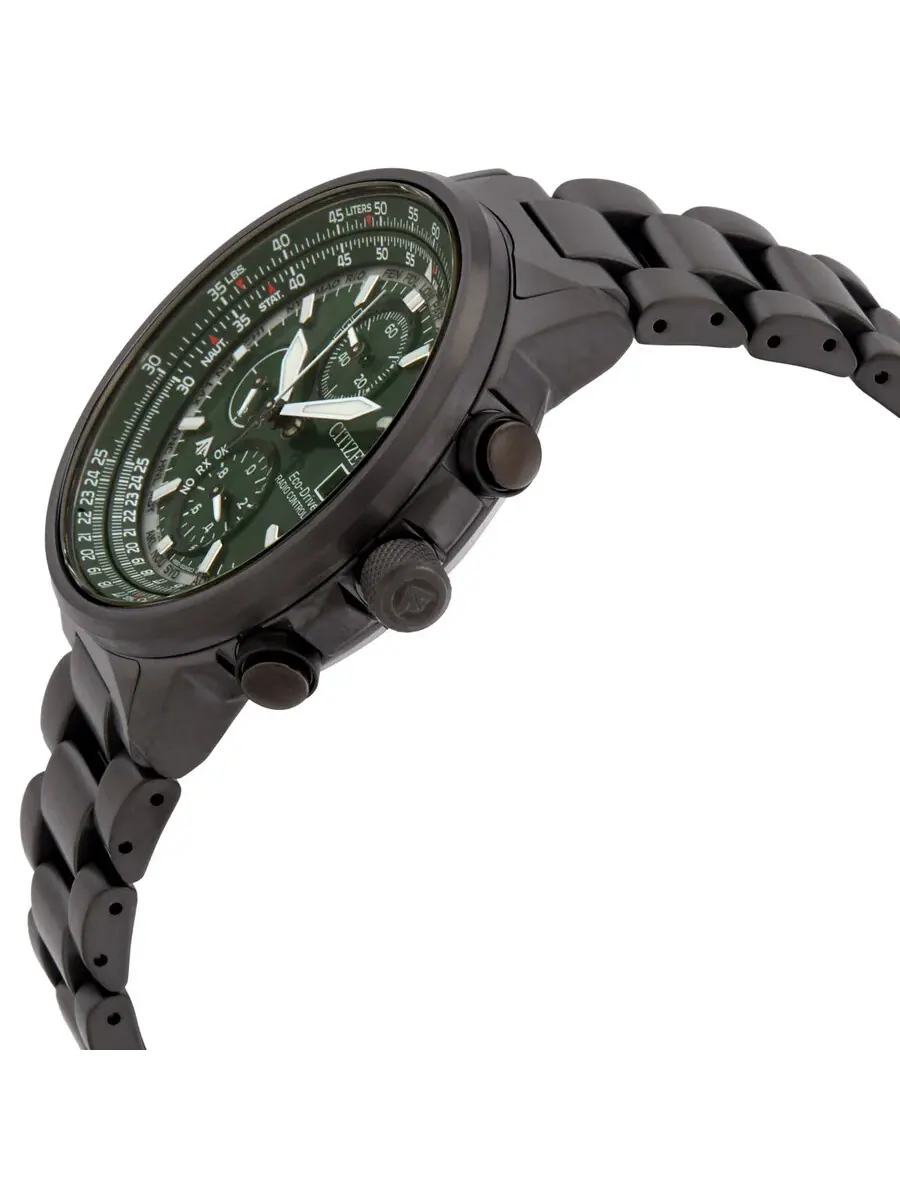 Мужские часы Citizen Promaster Chronograph с зеленым циферблатом AT8304-57W — изображение 2 из 3, оттенок серый