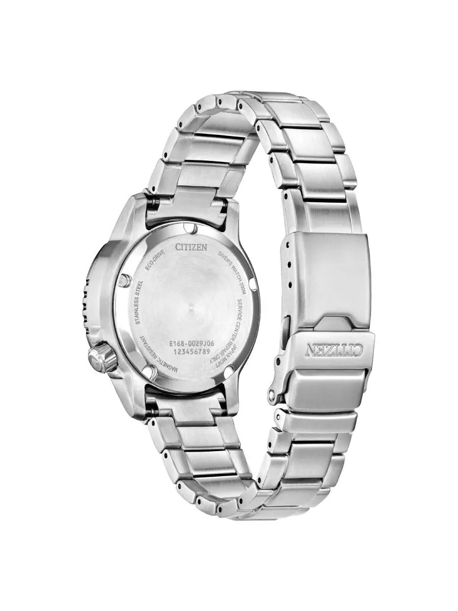 Женские часы Citizen Promaster Dive с красным циферблатом EO2027-50Z — изображение 3 из 3, оттенок серебряный