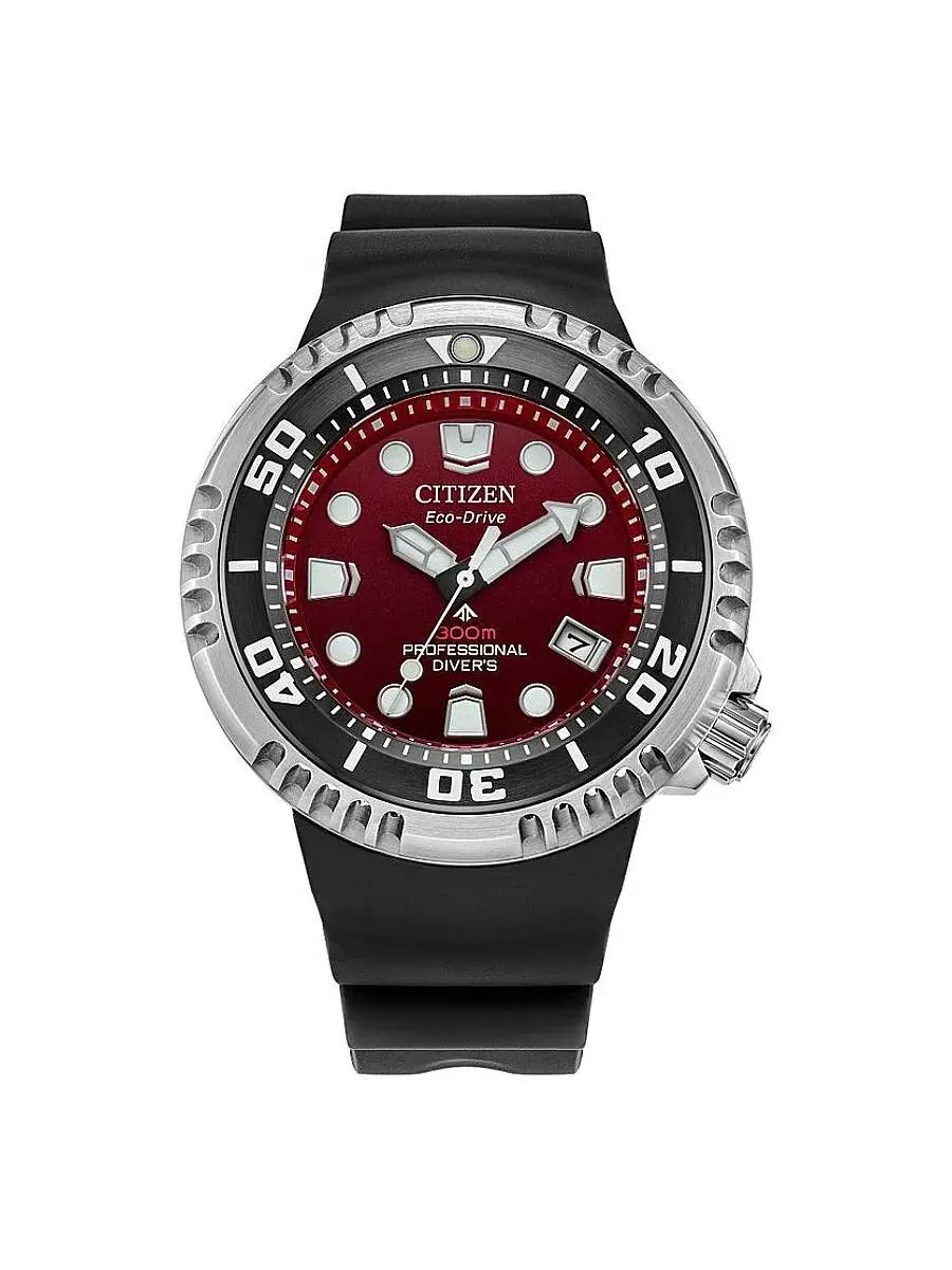 Мужские часы Citizen Promaster Dive с красным градиентным циферблатом BN1024-01Z — изображение 1 из 4, оттенок черный