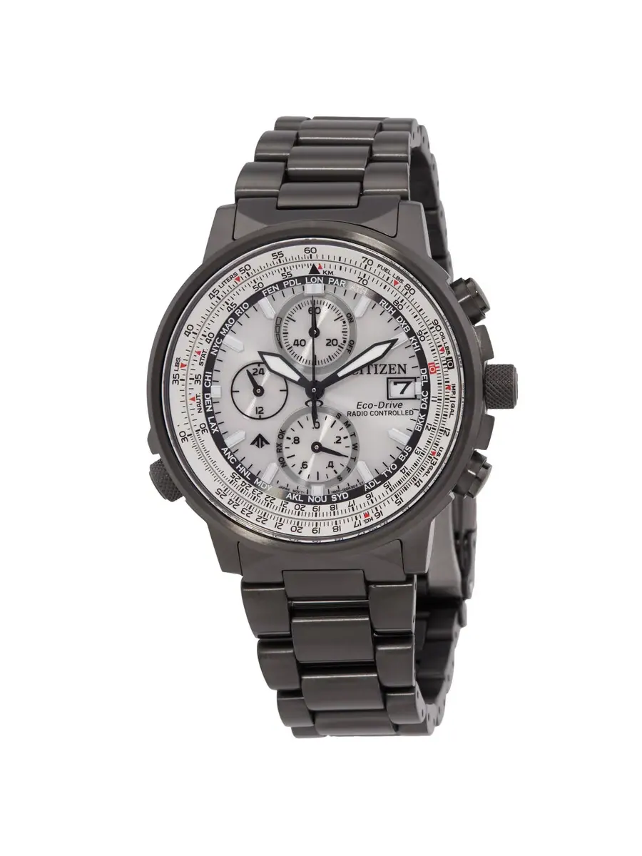 Мужские часы Citizen Promaster Navihawk A-T Chronograph AT8304-57A — серый
