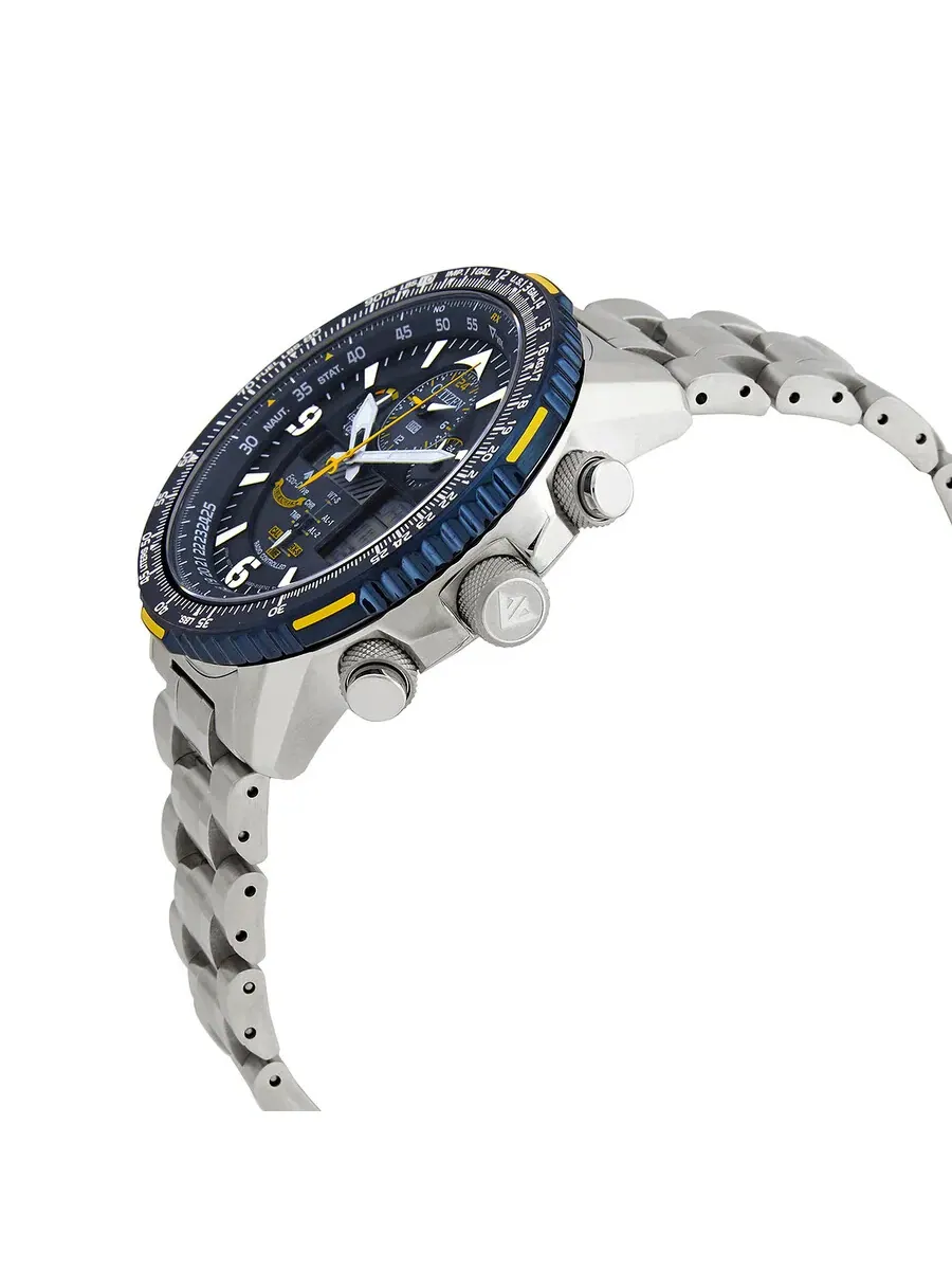 Мужские часы Citizen Promaster Skyhawk A-T с вечным календарем, хронографом и синим циферблатом JY8078-52L, оттенок синий
