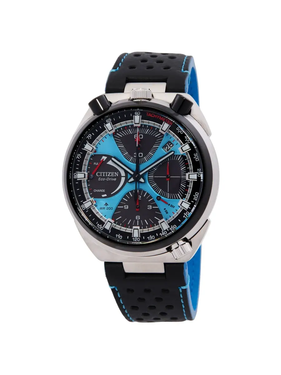 Часы Citizen Promaster Tsuno Alarm Chronograph с синим циферблатом AV0106-01L — изображение 1 из 3, оттенок черный