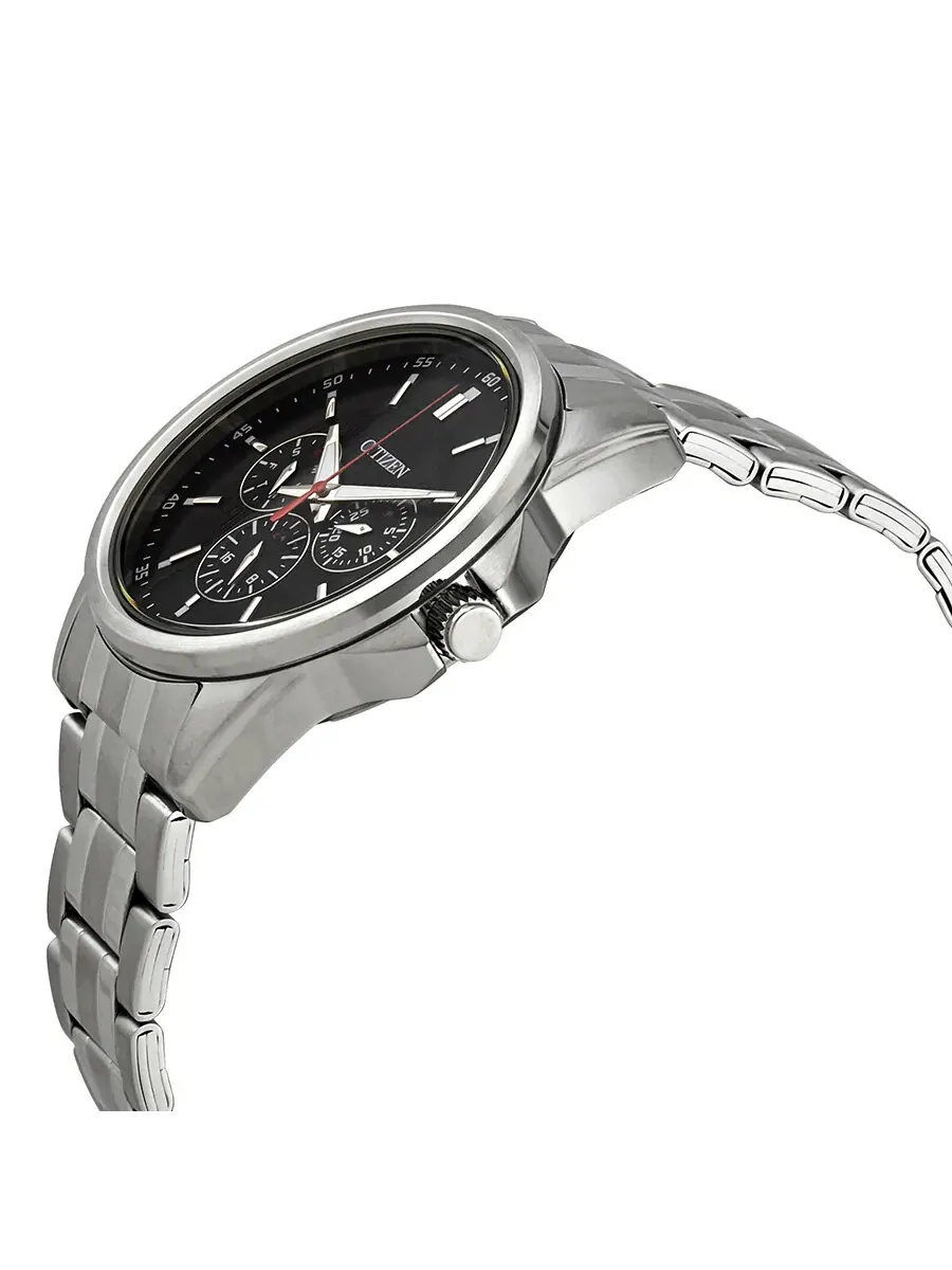 Мужские кварцевые часы Citizen AG8340-58E с черным циферблатом и корпусом из нержавеющей стали — изображение 2 из 3