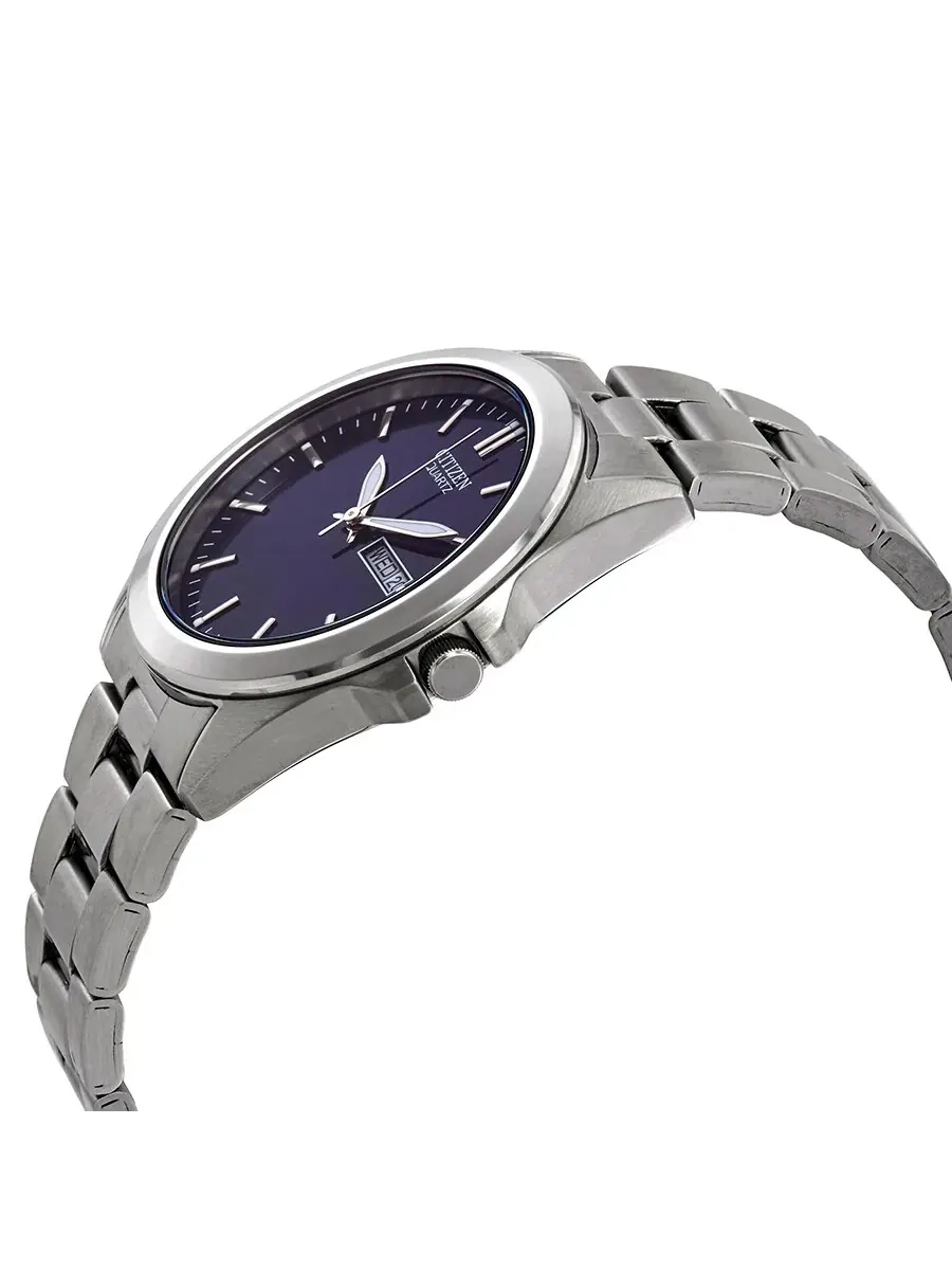Мужские часы Citizen Quartz с синим циферблатом и стальным корпусом BF0580-57L — изображение 2 из 3, оттенок серебряный