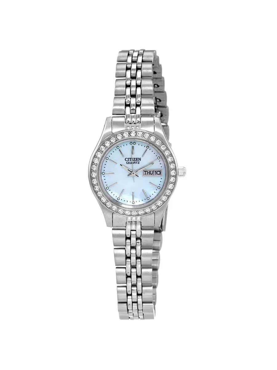 Женские часы Citizen Quartz с синим циферблатом EQ0530-51N — изображение 1 из 3, оттенок серебряный