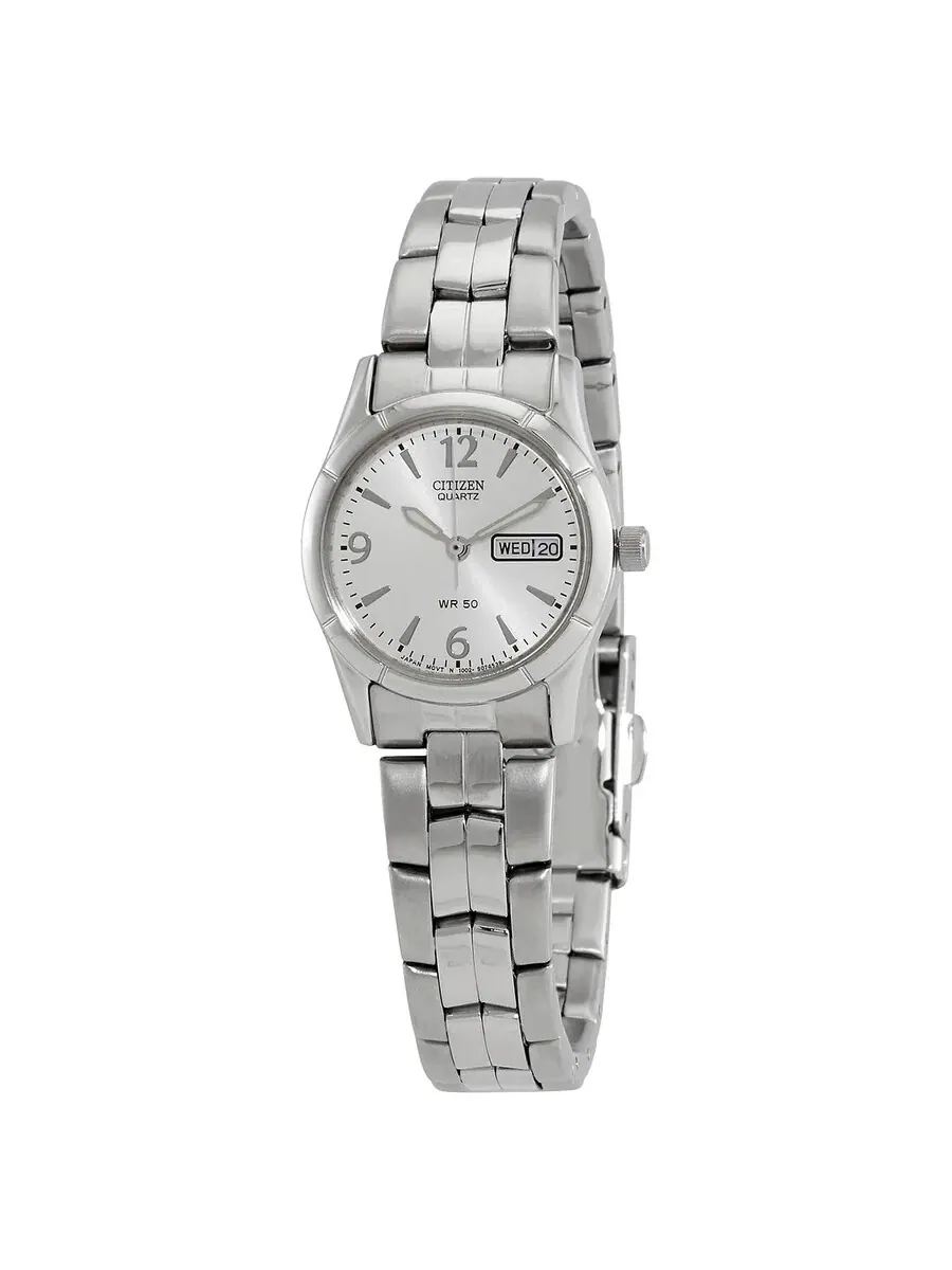Женские часы Citizen Quartz с серебристым циферблатом EQ0540-57A — изображение 1 из 3, оттенок серебряный