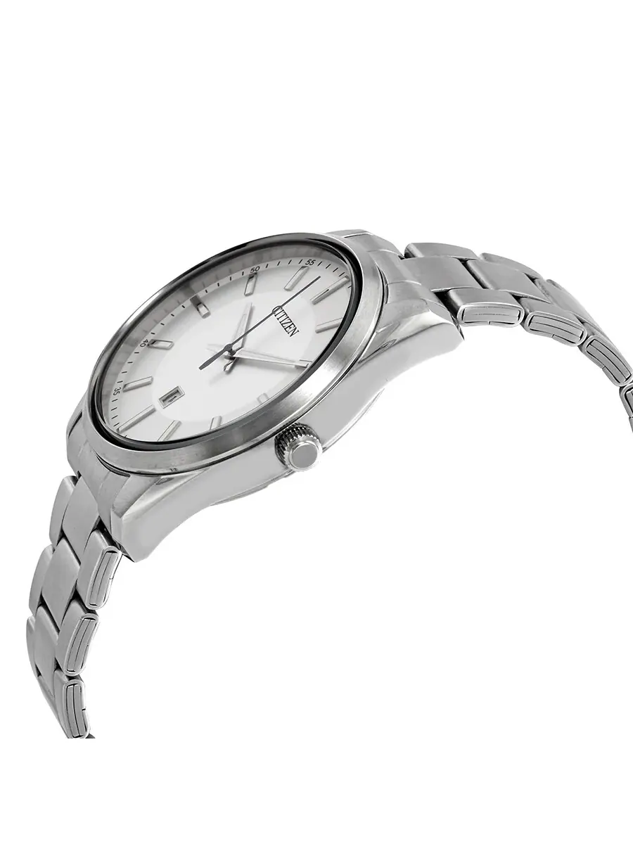 Мужские часы Citizen Quartz с серебристым циферблатом и стальным корпусом BI1030-53A — изображение 2 из 3, оттенок серебряный