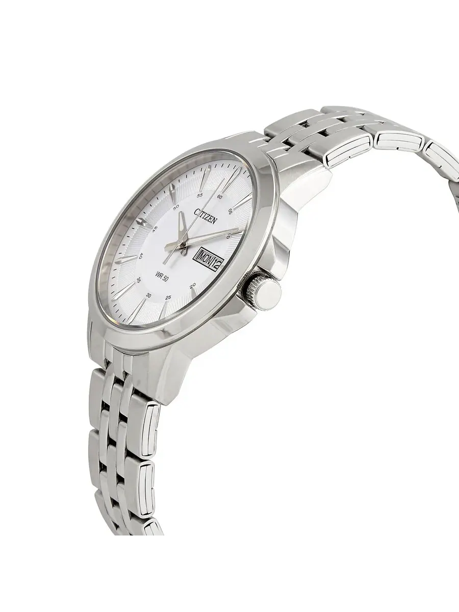 Мужские часы Citizen Quartz с серебристым циферблатом и стальным корпусом BF2011-51A — изображение 2 из 3, оттенок серебряный
