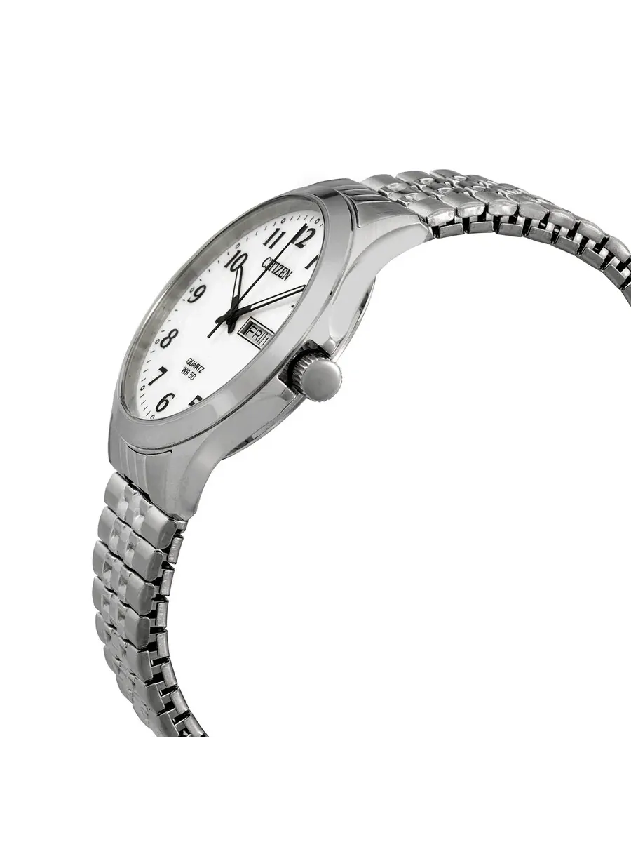 Мужские кварцевые часы Citizen BF5000-94A с белым циферблатом и корпусом из нержавеющей стали — изображение 2 из 3