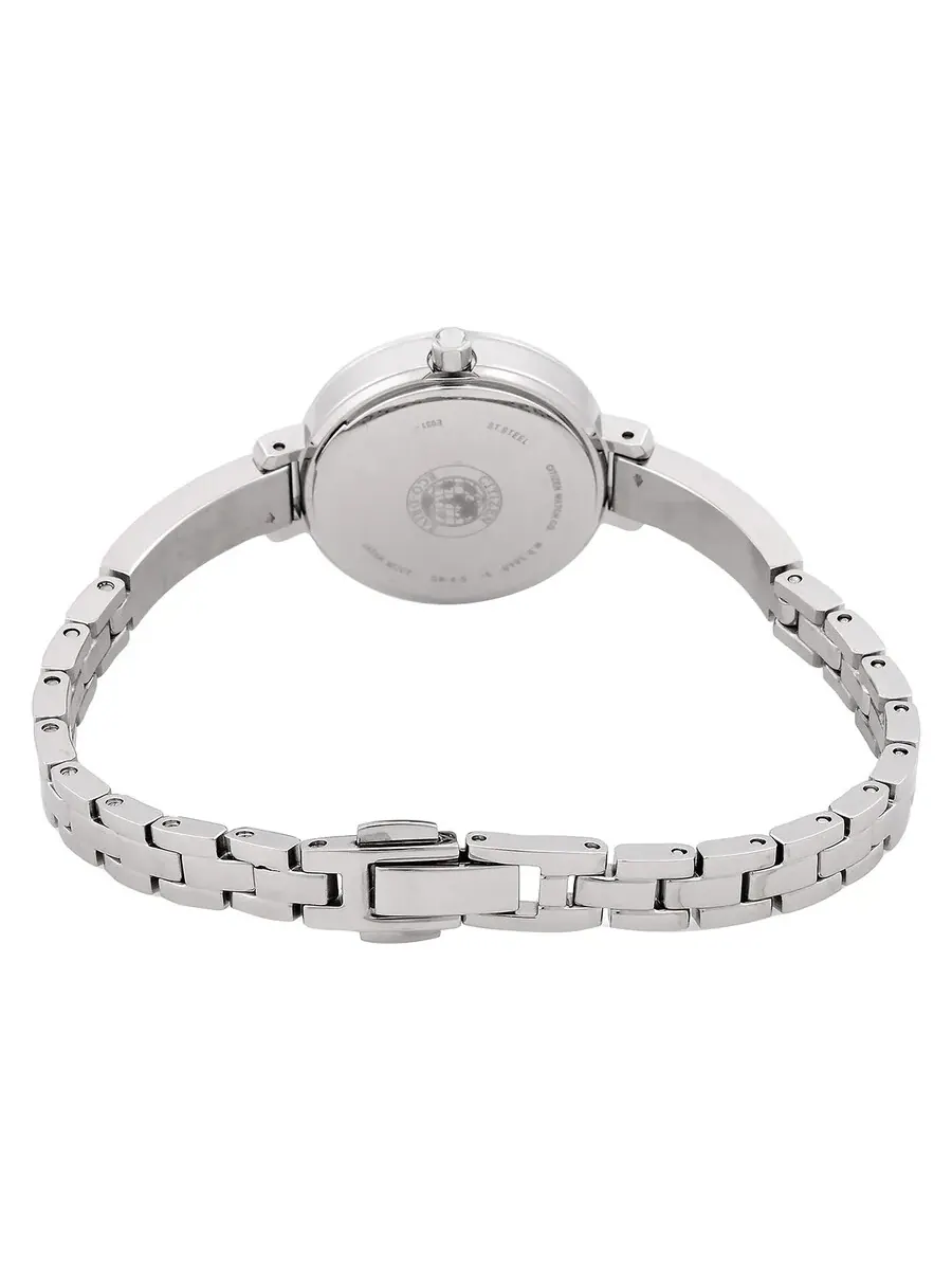 Женские часы Citizen Silhouette Crystal Eco-Drive с белым циферблатом EM0860-51D — изображение 3 из 3, оттенок серебряный