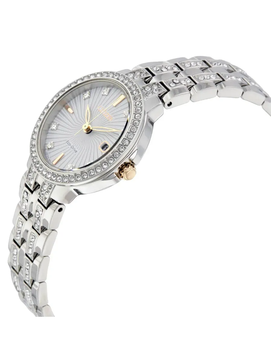 Женские часы Citizen Silhouette Crystal Eco-Drive EW2340-58A — изображение 2 из 3, оттенок серебряный