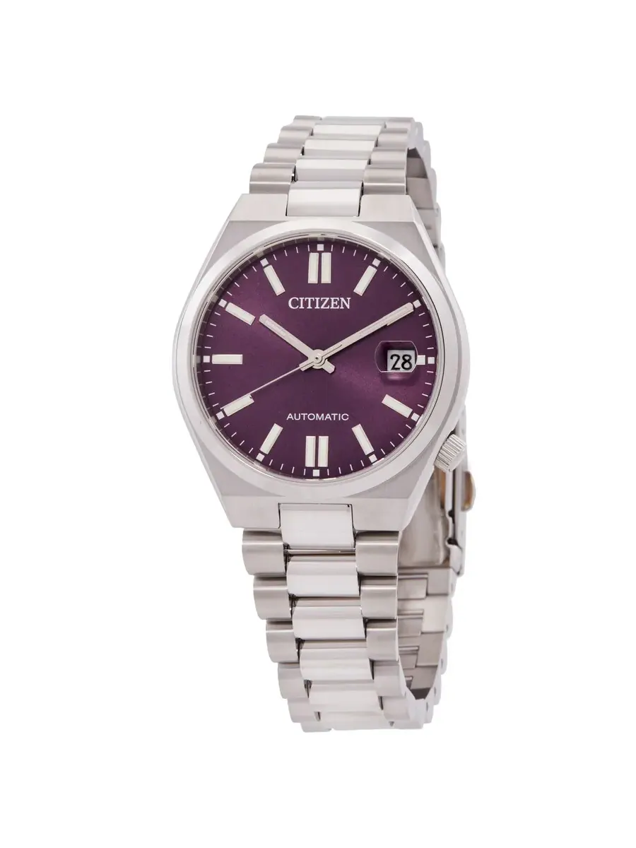 Автоматические часы Citizen Tsuyosa с фиолетовым циферблатом NJ0200-50W — серебристый