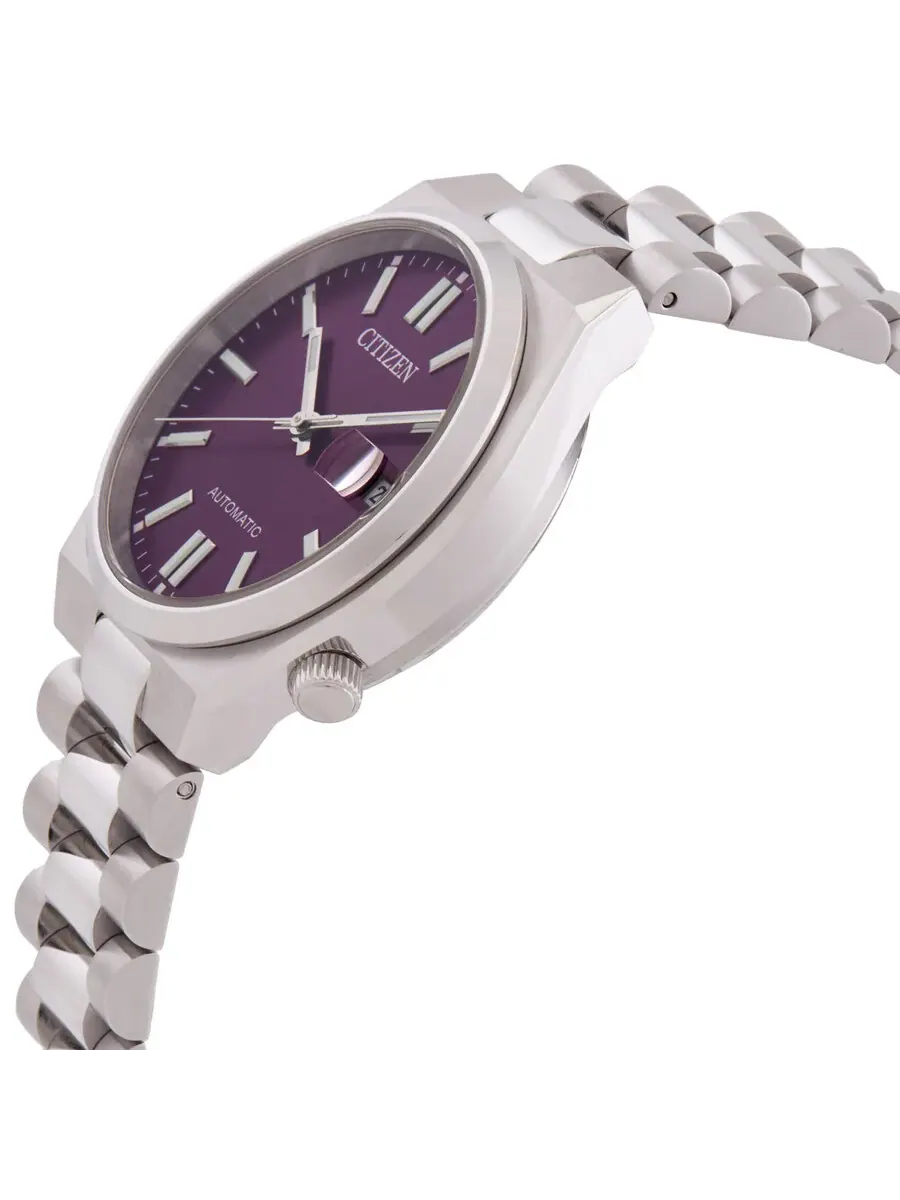 Автоматические часы Citizen Tsuyosa с фиолетовым циферблатом NJ0200-50W — изображение 2 из 3, оттенок серебряный