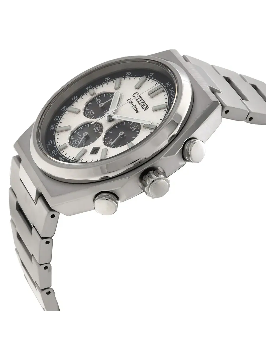 Мужские часы Citizen Zenshin Chrono Chronograph с серебристым циферблатом CA4610-85A — изображение 2 из 3, оттенок серебряный