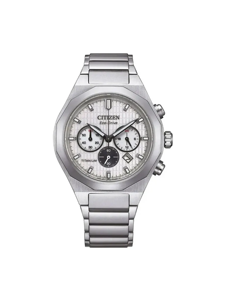 Часы Citizen Zenshin Senkei Chronograph с серебристым циферблатом CA4690-51A — серебристый