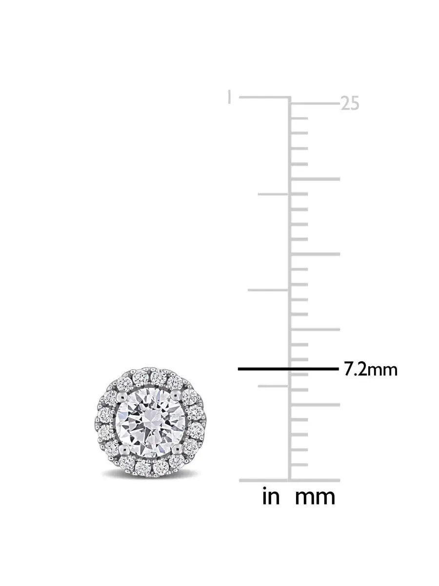 Созданные Forever 2 CT лабораторно выращенные бриллианты модные серьги-посты из серебра Created Forever — изображение 2 из 4