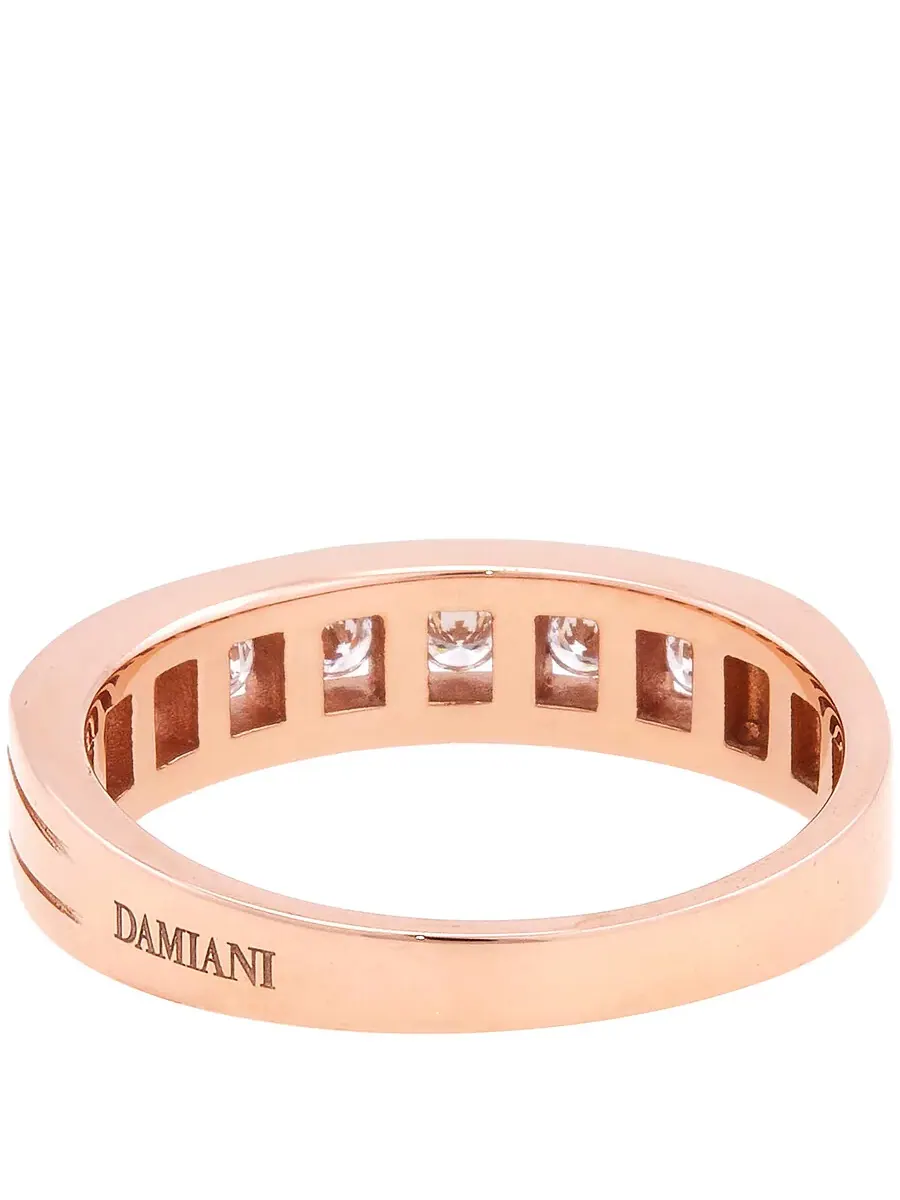 Кольцо Damiani Belle Epoque из розового золота 18 карат с бриллиантом — изображение 3 из 3, оттенок розовый золотистый