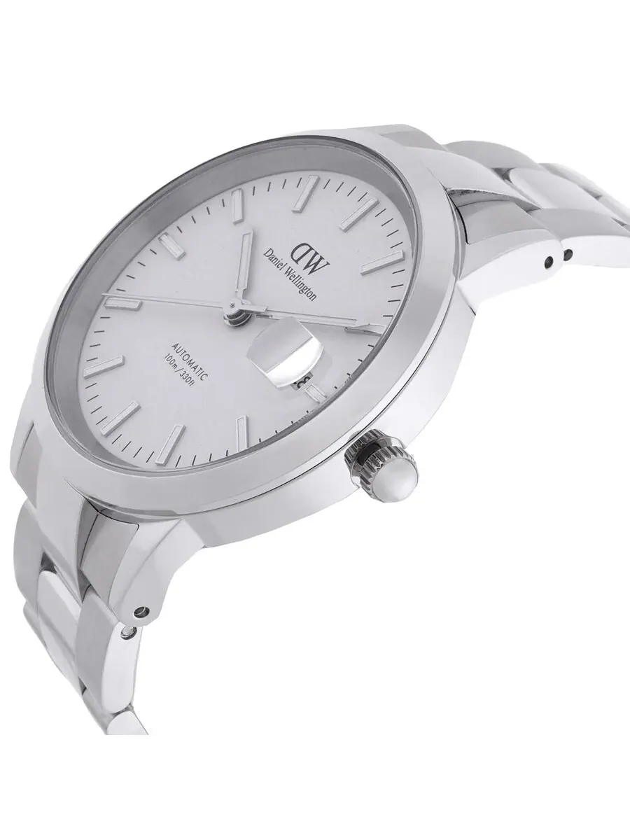 Часы Daniel Wellington Iconic Link Automatic с белым циферблатом DW00100754 — 2