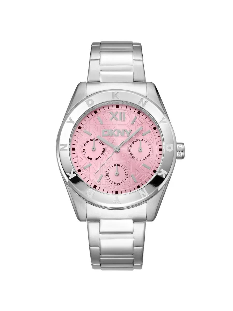 Женские часы DKNY Fashion с розовым циферблатом DK1L015M0015 — серебристый