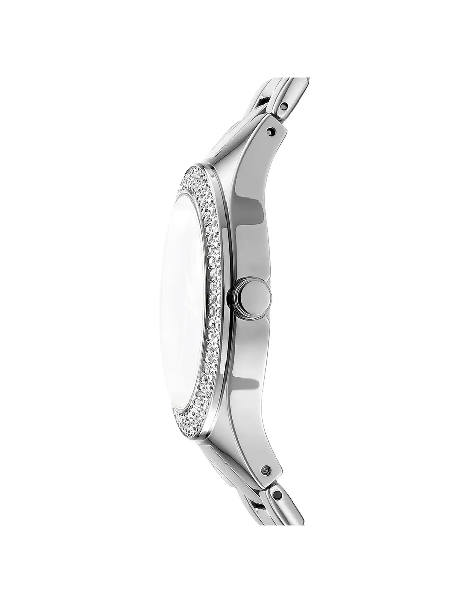 Женские модные часы DKNY с розовым циферблатом DK1L025M0025 — изображение 3 из 3, оттенок серебряный