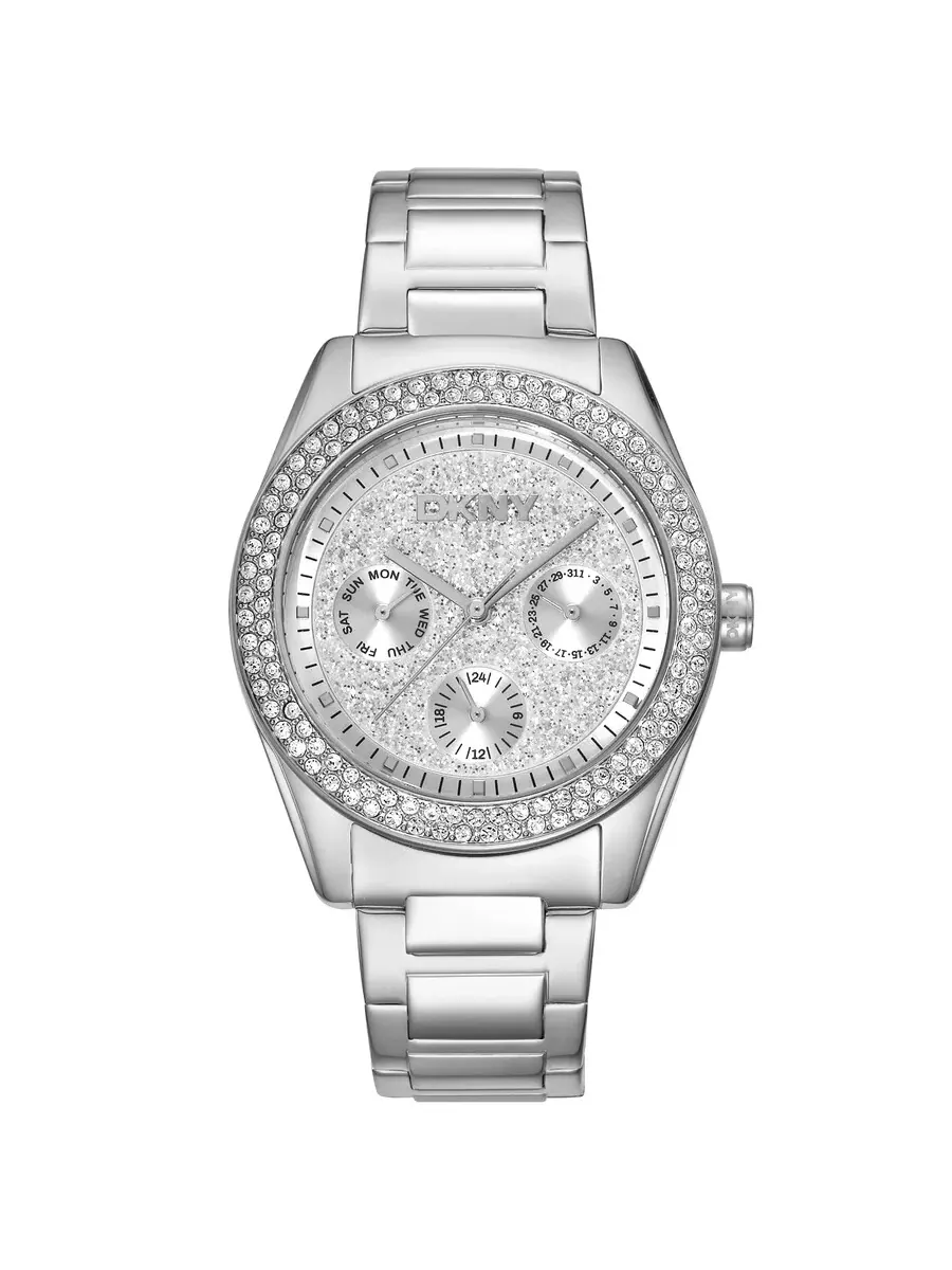 Женские модные часы DKNY с серебристым циферблатом DK1L078M0015 — серебристый